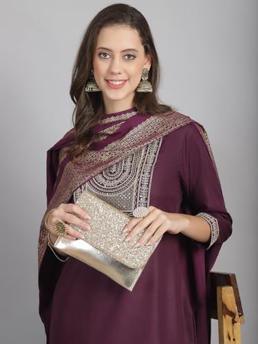 KLOSIA-Womens-Purple-Embroidery-Kurta-and-Pant-Set-Embroidery-Ethnic-Set