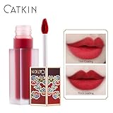 CATKIN Liquid Lipstick,Matte Lip Gloss Velvety Silky Smooth Natural Waterproof Long Lasting Non-Stick Cup Moisturizer Makeup-C05