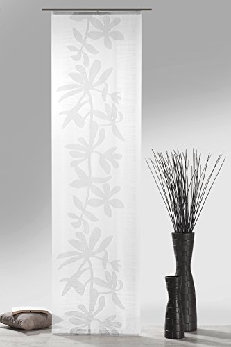 Fashion & Joy – Corredera Incluye Accesorios heimtexland 245 x 60 cm natural de Web Scherli con flores – Superficie – Cortina, typ409