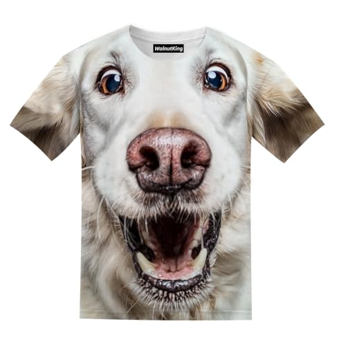 Kid All Over Print 3D Graphic Funny Dog Face Short Sleeve T Shirts for Boys Girls4