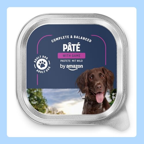 by Amazon Nassfutter für Hunde, Pastete mit Wild, 300g, 10er-Pack – Ansicht 2