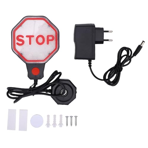 Srliya Einstellbarer Garagen-Parksensor, LED-Stoppschild, Parkassistent mit Rot-gelb-grüner LED-Anzeige