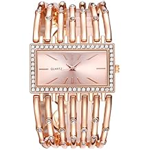SENRUD Fashion Cuff Bracelet Watches for Women Luxury Rectangular Dial Analog Quartz Wrist Watch Gifts for Ladies