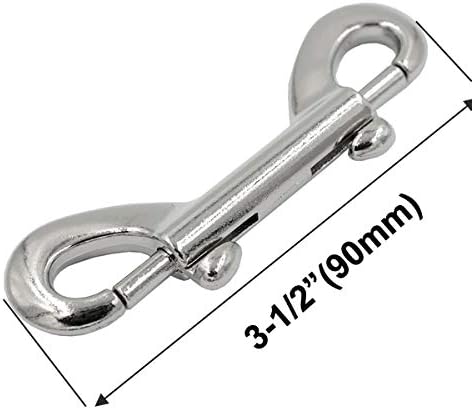 DGOL 5pcs Strong Heavy Double Ended Lobster Clasp Snap Hook Zinc Alloy Bolt Snaps Fastener Clip Length 3-1/2 inch