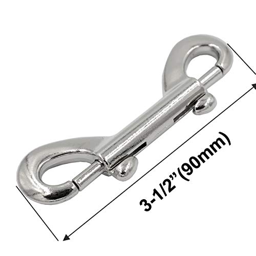 DGOL 5 pcs Silver Strong Double Ended Bolt Snaps Hook Zinc Alloy Fastener Clips 3-1/2 inch Long - Thumbnail 4