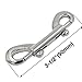 DGOL 5 pcs Silver Strong Double Ended Bolt Snaps Hook Zinc Alloy Fastener Clips 3-1/2 inch Long