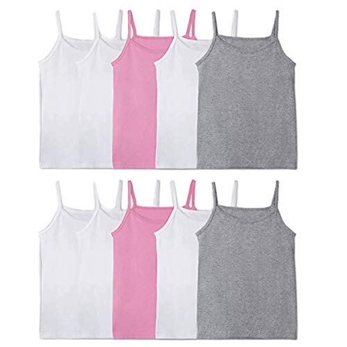 Fruit of the Loom Girls' Camis 10pk Assorted Camisole Tanks Undershirt