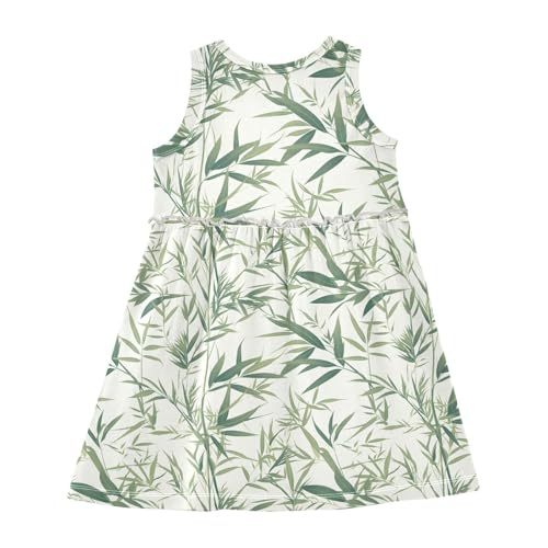 KLL Fern Leaf Equisetum Clover Leaves Girls A-Line Dress Fashion Jumper Skirt Summer Clothes Sleeveless2