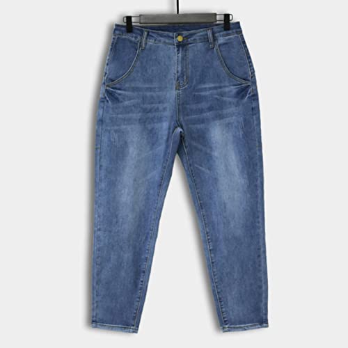 Yujun Jeans Femmes avec Une Taille Haute Harem Pants Casual Boyfriend Jeans Femelle Streetwear Vintage Plus Taille Mom Jeans pour Femmes