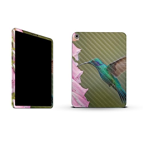 Image of MightySkins Carbon Fiber Skin Compatible with Apple iPad 10.9 inch 10th Gen (2022) Full Wrap Kit - Hummingbird | Protective, Durable Textured Carbon Fiber Finish | Easy to Apply | Made in The USA