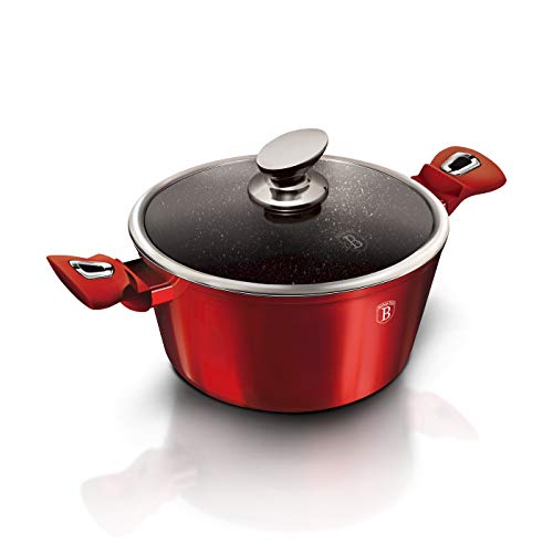 B-Black BERLINGER Haus Casserole Cooking Pot Coated in 24 cm Lava Stone