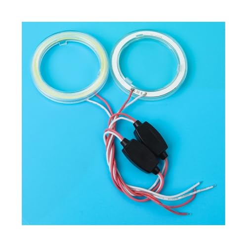 Genérico Ojos de Angel Luces,LED Faros Angel Eyes 2 Uds Anillos LED Ojo De Ángel COB Blanco 60-120mm, Faros Universales Para Coche/Moto(Diameter 100mm)