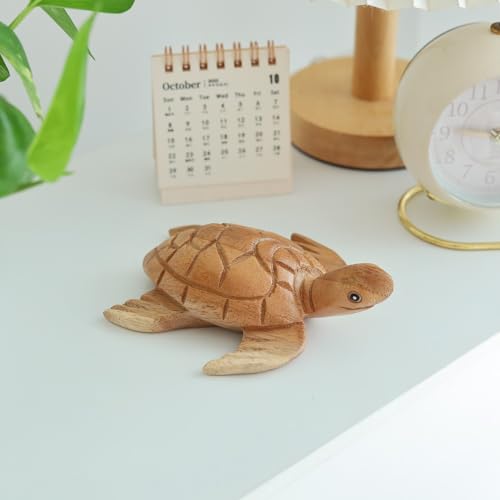 Figura de Tortuga Marina de Madera Tallada a Mano miniatura 4