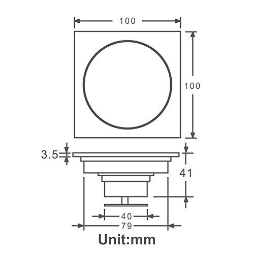 Odpływ podłogowy, mosiężna konstrukcja, 10 x 10 cm, specjalna konstrukcja do łazienki rodzinnej, trwałe rozwiązanie drenażowe z zielonym brązowym wykończeniem