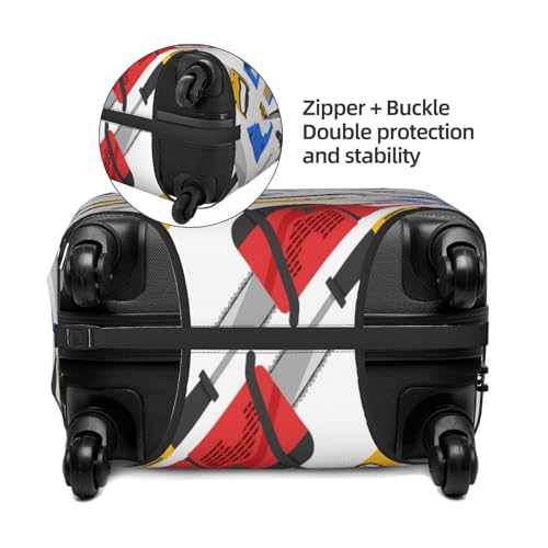 Work Tools Repair Carpentry Luggage Cover for Suitcase, Suitcase Cover Protector Fit 22-24 Inch Luggage Travel Accessories, M4