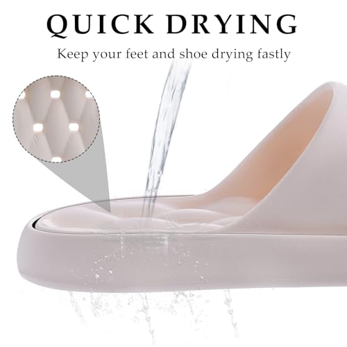 Quick Drying Shower Shoes Men Lightweight Shower Slippers with Drain Hole Soft Women Bathroom Slippers for Gym, Spa, Pool Anti-Slip Shower Shors Home Bathing Slipper Sandals3