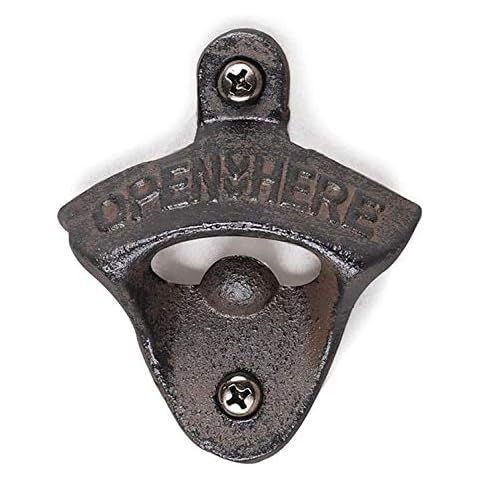 LABABE - Abrebotellas de hierro fundido para montar en la pared Cover