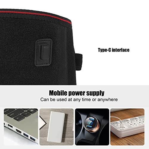 Verwarming Ruggordel 3 Temperaturen Lagere Rug Trillingen Massage Pijnverlichting Heet Kompres Lendenkussen, Oplaadbaar… - Image 4