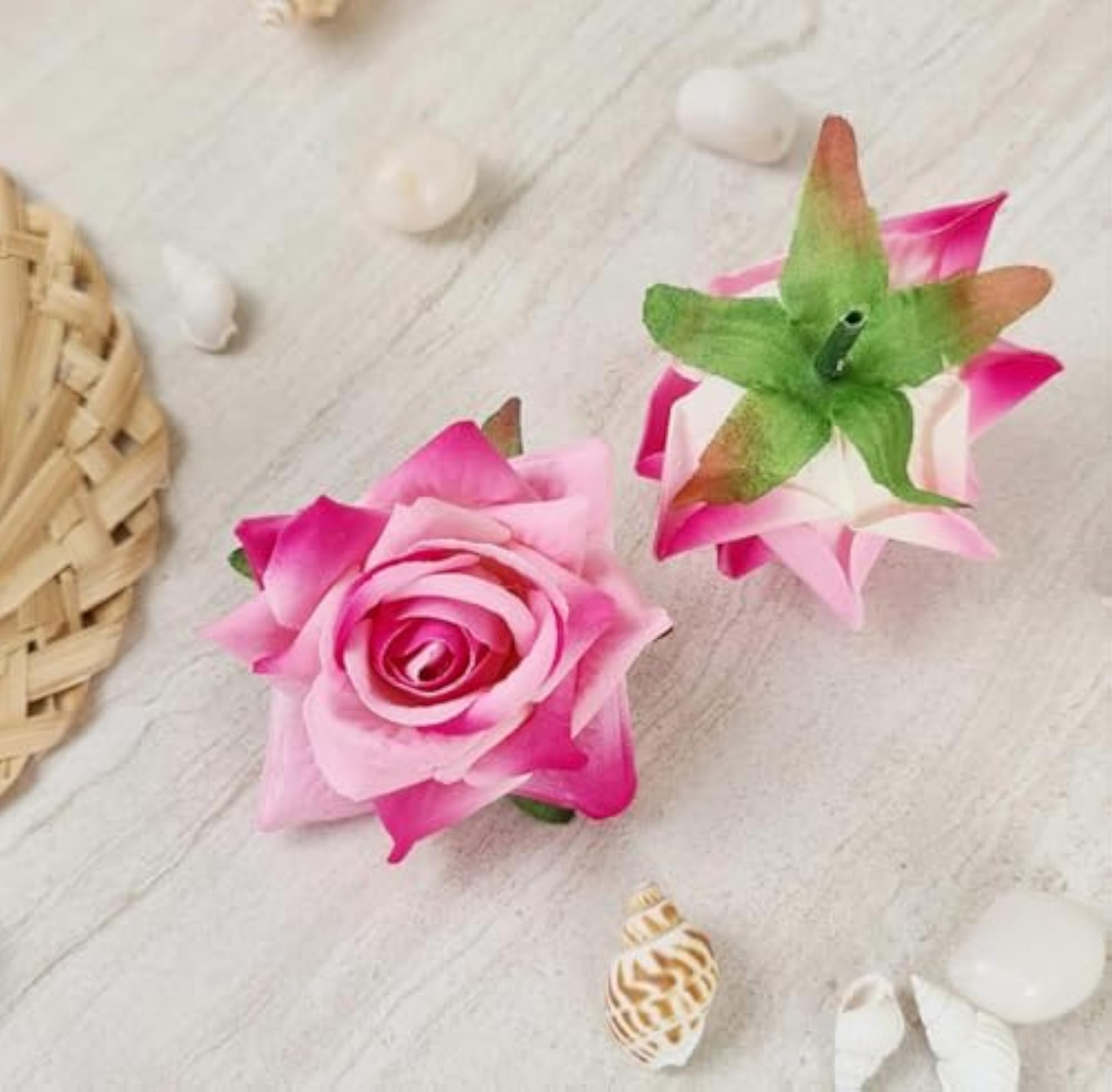 Artificial Rose Velvet Flower for Puja Decoration