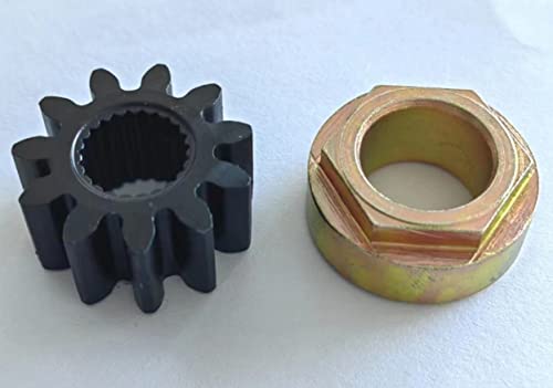 717-1554 741-04237A, 741-04237B Steering Pinion Gear & Bushing Compatible With Mtd Cub Cadet Lt1046 Steering Pinion Worm & Lawn Tractor Bearing Hex Flange #TOP16
