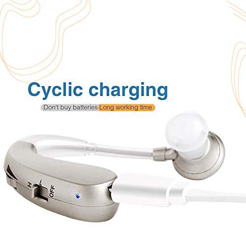 Amplificador elétrico digital recarregável para aparelhos auditivos BTE Dispositivo de auxílio com r