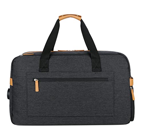 Nordace Siena Weekender Smart Duffel Bag with USB Charging Port and Water Resistant - Travel Getaway Duffel Bag (Black)3