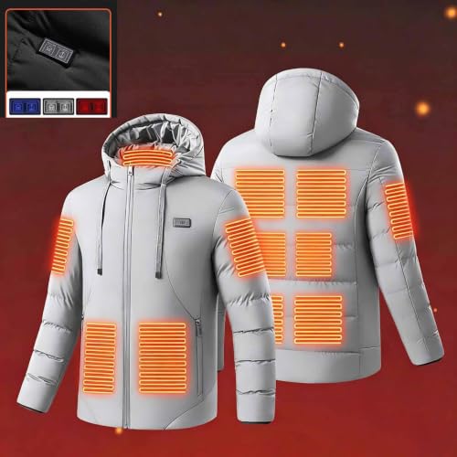 fartey Mens Heated Jacket 11 Heating Zones and 3 Levels Warm Winter Coat - image 3