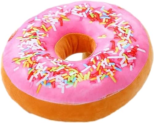 VAZZIC Simpatico cuscino a ciambella, cuscino rotondo decorativo, cuscino rotondo 3D, morbido e carino cuscino rotondo per casa, camera da letto, feste, ufficio, bar (A)