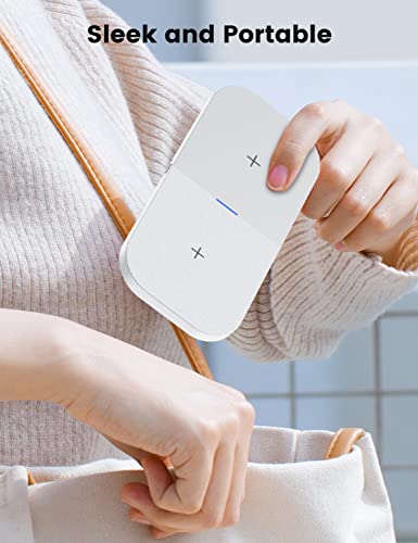 Image of Wireless Charging Pad, Certified Dual Wireless Charger for iPhones 15 /14 /13 /12 /11 Series, Samsung Galaxy Phone, Air Pods and Other Enabled Devices 