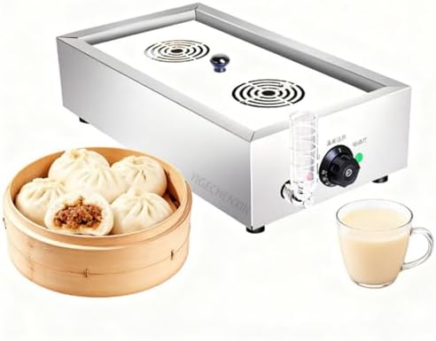 Smart Temperature Control Electric Dumpling Steamer - Stainless Steel 4-Hole Commercial Food Steamer for Restaurants & Home Use - Efficient Desktop Steaming Machine