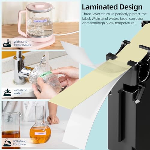 Image of COLORTY TZ-231 12mm Pastel Tape Replacement for Brother P-Touch Label Maker Tape 0.47 inch, Compatible TZe Lamianted Colored Ribbon for Ptouch PT-D200 D210 D220 H110 1000 1280 D400 P300BT Cube, 6 Pack