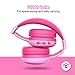 immagine 2Cuffie Bluetooth per Bambini, Limitatore audio a 85 dB, Bambini Cuffie Senza Fili Over Ear, Stereo Cuffie per Bambini con Microfono, Cuffie Pieghevoli per Ragazzi e Ragazze - Rosa