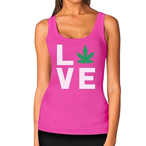 Love Weed - Cannabis Ganja Marijuana Smokers Gift for Weed Day Women Tank