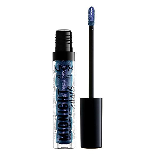 NYX PROFESSIONAL MAKEUP Midnight Chaos Lip Gloss, Galactic Blue, 0.08 Ounce