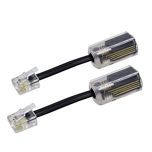 [TelePhone Cord Detangler] SINCODA 2 Pcs 360Â° Telephone Cord Detangler Extended Rotating Black Audio-The Telephone Cord Auxiliary line Black