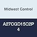 Midwest Control A27CGD15C2P4 Definite Purpose Motor Starter, 3 Phase, 1.6-2.4 Amp Overload, 460V, 15 Full Load Amp, 1 Horse Power