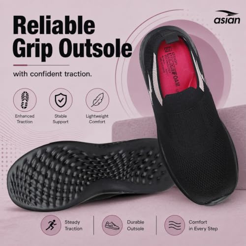 Image of ASIAN Breeze-02 Women Walking Shoes | Lightweight, EVA Sole Grip with Soft Memory Foam Comfort for Daily Walking