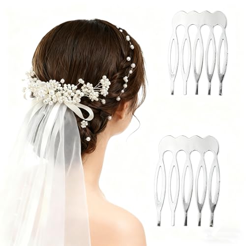 20 Peines Metálicos para Cabello, 5 Dientes miniatura 7