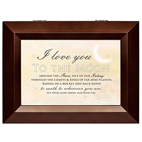 Cottage Garden Love You To The Moon Wood Finish Jewelry Music Box Plays All You Need Is Love #TOP1