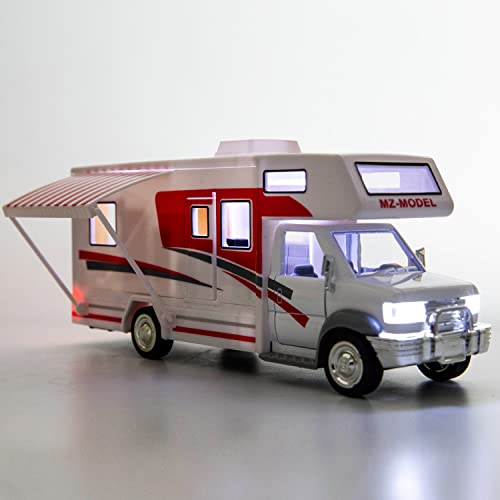 BDTCTK Modelo de Motorhome de Lujo 1:28 DIY Rojo miniatura 5