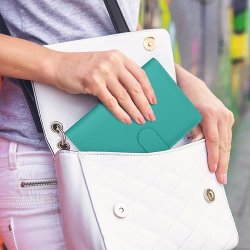 Image of SKYDUE Budget Binder, Money Saving Binder with Zipper Envelopes, Cash Envelopes and Expense Budget Sheets for Budgeting (Turquoise)