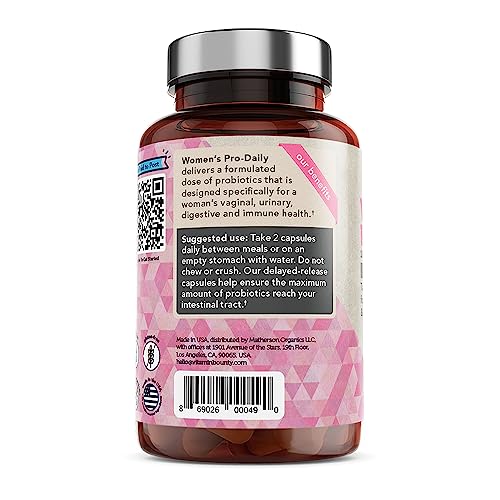 Vitamin Bounty Women's Pro Daily - Vaginal Probiotic & Prebiotic & Ph Balance, Probiotics For Women, 10 Billion Cfus Per Serving With Cranberry, Gluten-Free - 60 Capsules #TOP1
