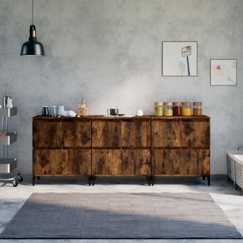 Mueble de salón de roble ahumado con diseño moderno y líneas limpias 3