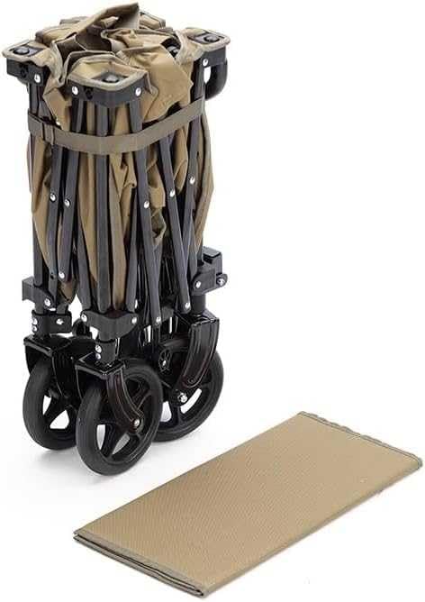 Zusammenklappbarer Outdoor-Allzweckwagen, Aufbewahrungswagen – Festivalwagen, Campingwagen, Gartenwagen, tragbarer Transportwagen, Strandwagen, zusammenklappbarer Camping-Picknickwagen, praktischer W – Bild 3