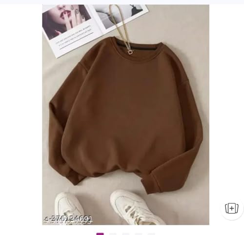 Image of Women Oversized Baggy Sweatshirt, Cotton Broken Heart Print