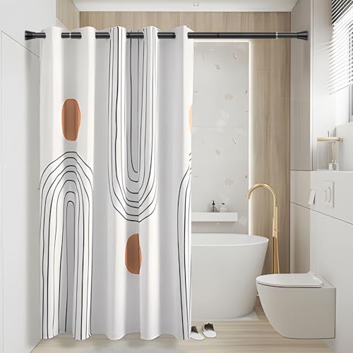 Image of Shower Curtain Rod 45 to 77 Inches 2Pack Black Tension Curtain Rod No Drilling Shower Rod Tension Rod Adjustable Curtain Rod Tension Rod Shower Rods for Bathroom,Windows,Kitchen