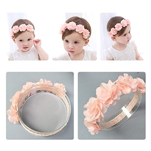 Yosoo 3-teilige Stirnbänder für Babys, Elastische Haarbänder mit...