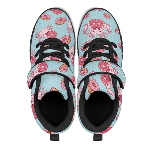 Toddler Running Shoes with Adjustable Hook and Loops Slip On Sneaker Bungee Running Shoes with Black Sole