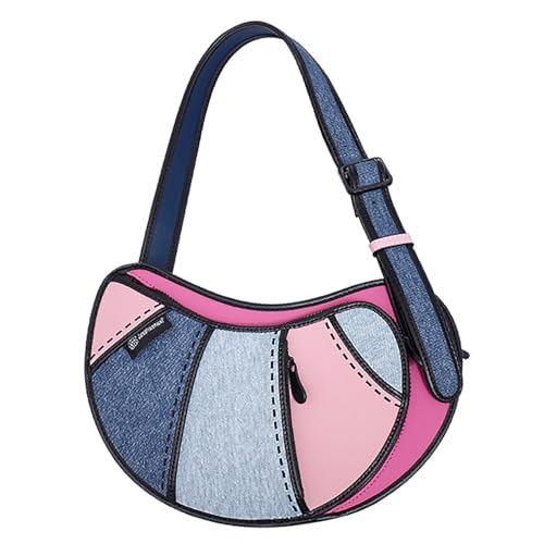 2D Cool Cartoon Tote Bag (Croissant) – Fun Pop Art Aesthetic, Cute Shoulder Bags for Women