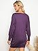 ZANZEA Women's V Neck Long Sleeve Casual Oversized Baggy Tops Loose Blouses Pullover Tunic Sweater Sweartshirt Dress Purple XXX-Large